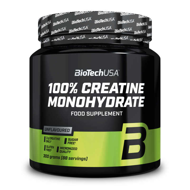 Biotech USA 100% Monohidrato de creatina – 300 g – Sin sabor
