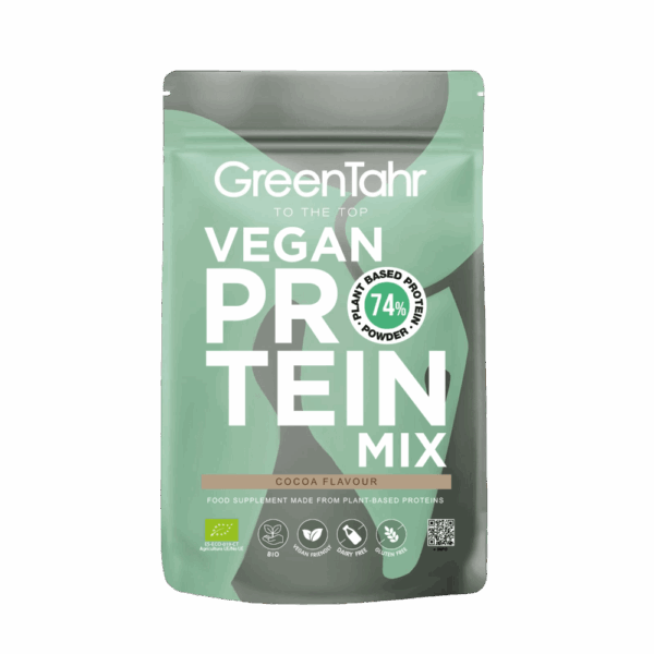 Green Tahr - Vegan Protein Mix 74% ECO sabor cacao - 750 g