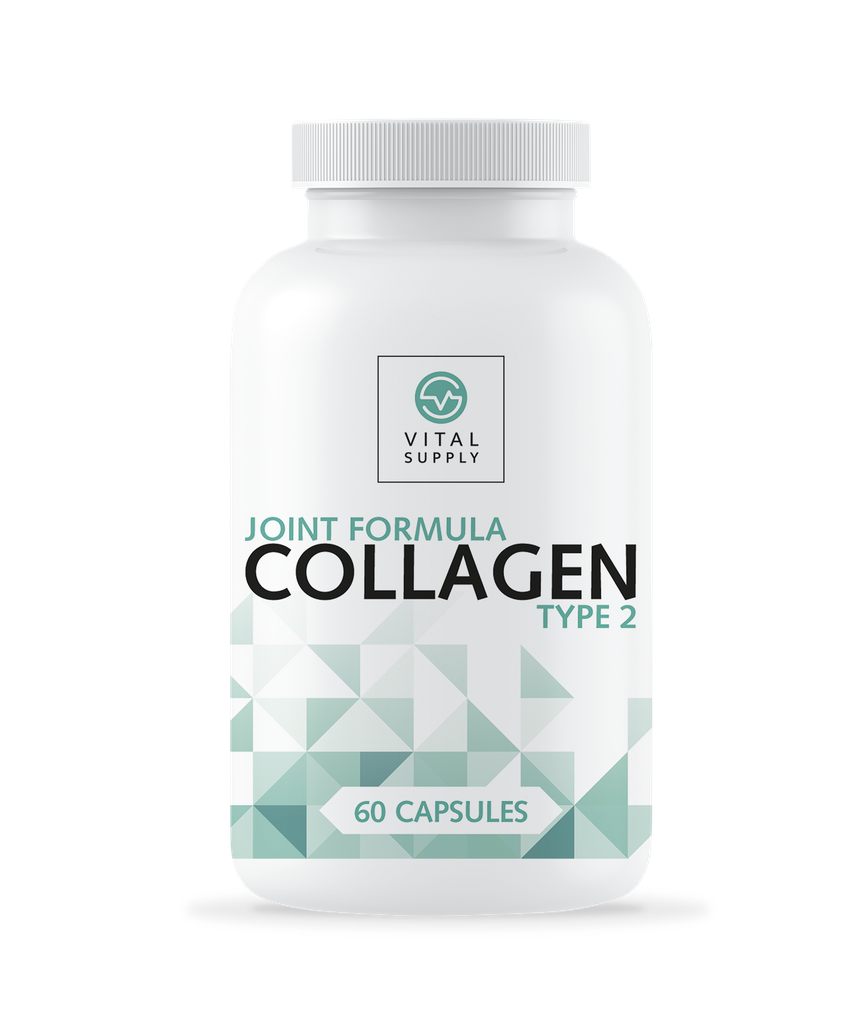 Vital Supply Collagen Type 2 - Joint Formula with Vitamin C and Curcuma - 60 Capsules