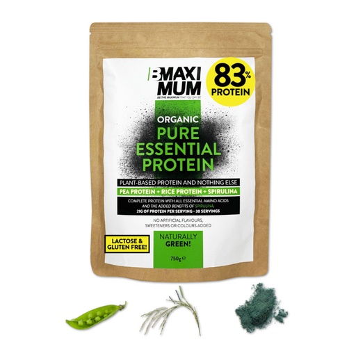 [PE0006] B Maximum Pure Essential Protein - Organic Plant-Based 83% Protein - 750 g