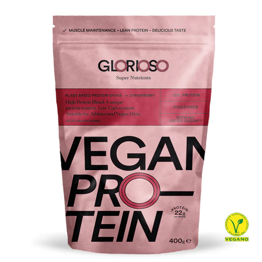 [SGBPF400] Glorioso Vegan Protein Powder Strawberry Flavour - 400g 